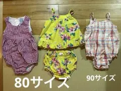baby GAP 夏用女の子ロンパース3点セット80サイズ　12〜24month