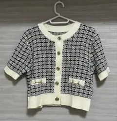 ingni ニット 半袖カーディガン