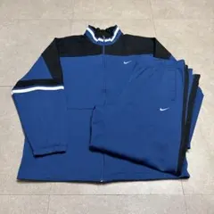 Nike ナイキ　上下セットアップ　ジャージ　ビンテージ 90s 青　黒　XL