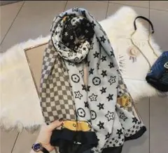 春と秋のマフラー女性綿麻両用の薄い冬のスカーフ