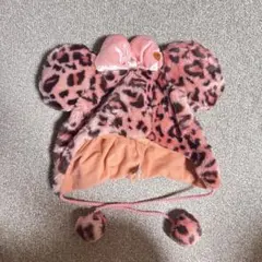 ヒョウ柄ファンキャップ　レッグウォーマー付き