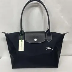 ロンシャン トートバッグ プリアージュ ナイロン レザー A4収納可 肩掛け 黒