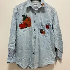 ANDREW'S BLUES 刺繍ボタンアップシャツ　【M】オーバーサイズ