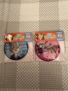 ズートピア2 ハッピーくじ I賞 缶ミラー　2個セット