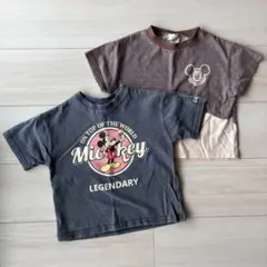 しまむら　リトシー　ミッキーTシャツ90サイズ２枚　保育園着まとめ売り