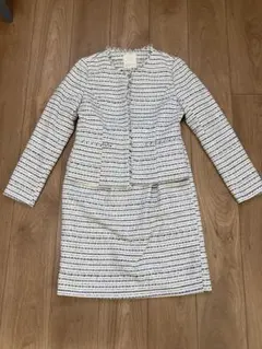 ビーミングbyビームス　ツイードノーカラージャケット＋ツイードスカートS