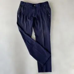 ネイビー ゴルフパンツ V字型ロゴ付き