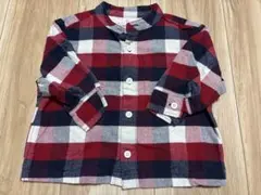 匿名配送 無印良品 チェックシャツ 80