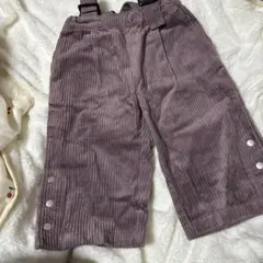 新品未使用 ブランシェス サロペット ピンクブラウン コーデュロイ 90cm