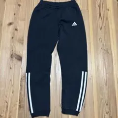 【中厚手】adidas 黒 ジャージ 3本ラインsize160