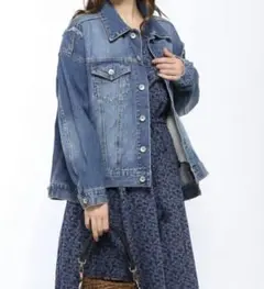 美品❗️明日まで値下げ❗️LEPSIM⭐︎フリンジデニムジャケット⭐︎フリーサイズ