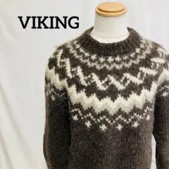 VIKING ICELAND STYLEウール フェアアイル柄 ニットセーター
