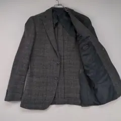 NOVALAN　ウール グレー チェック柄 テーラードジャケット 洋服の青山