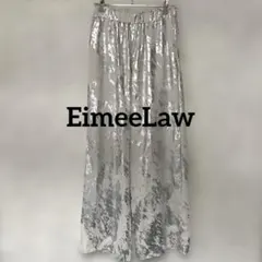 新品　EimeeLaw箔プリントリラックスパンツ　シルバー