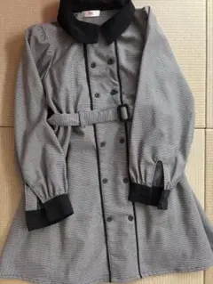 ALGY美品 フォーマルワンピース ブラックホワイトチェック