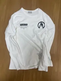 MONCLER ホワイト ロングスリーブ Tシャツ