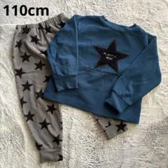 ☆星柄パジャマ ☆上下セット フリース　ルームウェア　GU 110サイズ