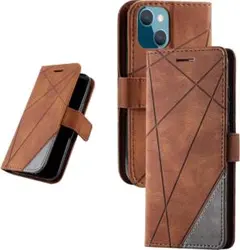 iPhone ケース 手帳型 財布型 カード収納 ブラウン, iPhone14