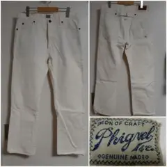 PHIGVEL. ワークパンツ 白 シンチバック W36 L32のサムネイル
