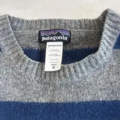 patagonia メンズ M ニットセーター グレー/ネイビーのサムネイル