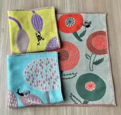 moritaMiW 3重ガーゼハンカチ3枚セット Flower モリタミウ