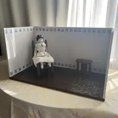 Antique-style French dollhouse display background board
