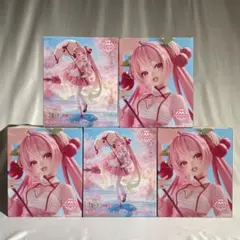 桜ミク AMP+ フィギュア 〜桜ドレスver.〜 5体セット