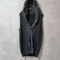 コムサ/ベスト/ジレ/ラビット/ファーベスト/フリー/毛皮