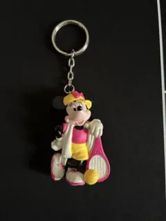 【レトロ】ディズニー　ミニー テニス キーホルダー