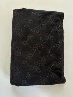 黒コーデュロイ刺繍生地 112cm x 80cm