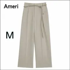 Ameri FOLD CORD BELT STRAIGHT PANTS M