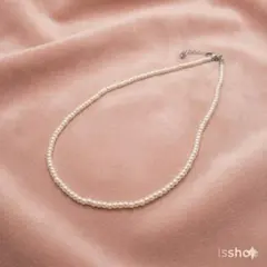 【数限定】ベビーパール ネックレス 3mm 華奢 卒業式 入学式 冠婚葬祭 韓国