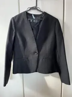 美品　M ノーカラージャケット 入学式　卒園 オケージョン　パーティー　ラメ