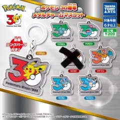 ポケモン 30周年 メタルチャームマスコット 3つ(ご自身で選んでください)