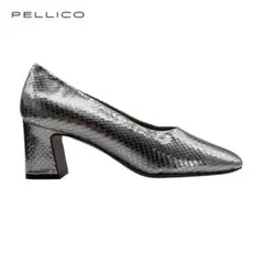 PELLICO ペリーコ フラットパンプス シルバー レザー ポインテッドトゥ