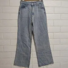 ​【美品】GRL フリンジヘムセミフレアデニムパンツ Lサイズ
