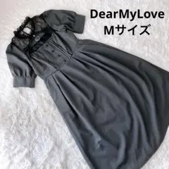 DearMyLove ゴシックヨークレースハートベルトワンピース チャコール M