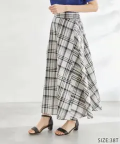 【美品】ロペピクニック　チェック柄フレアスカート