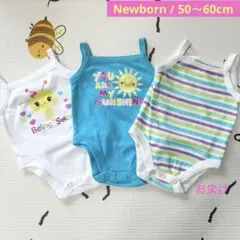 Garanimals 北欧 新生児 ベビーキャミロンパース 50～60 夏肌着