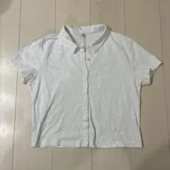UNIQLO 半袖ミニポロシャツ L ホワイト