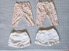 ユニクロ７分丈レギンス・branshesショートパンツ４枚セット