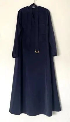 URBAN RESEARCH ROSSO　七分袖　ワンピース ネイビーのサムネイル