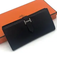 エルメス ベアン スフレ 二つ折り長財布 エプソン ブラック - メルカリ