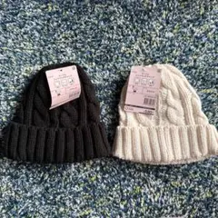ケーブルニットワッチキャップ 2色セット　workman