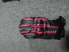 Bates Leathers バイクグローブ L 黒/ピンク