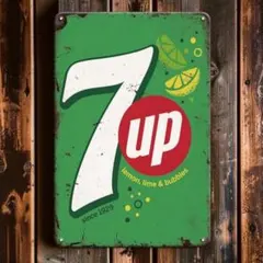 セブンアップ 7UP ブリキ看板 アメリカン雑貨 USA ヴィンテージ