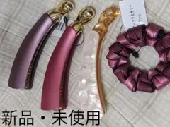 ヘアアクセサリーまとめ売り　ピンクパープルワイン赤系色