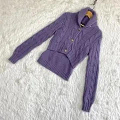 『RALPH LAUREN』(M) カシミヤ混 ケーブルニット アンサンブル