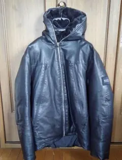 RUSTY SURFBOARDS フード付きレザージャケット