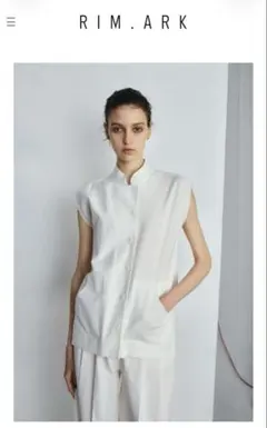 26SS 新品⭐︎RIM.ARK／Linen mix box vest ブラック - メルカリ
